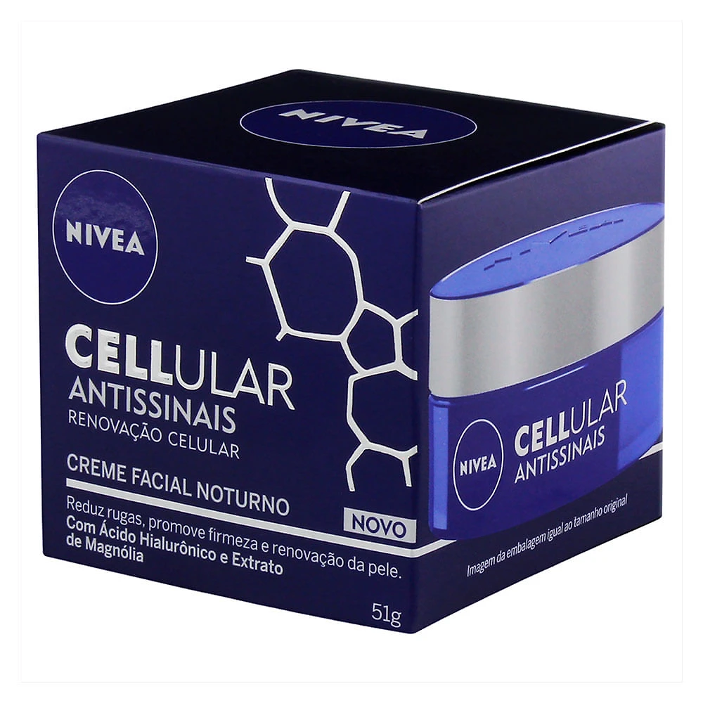 Miniatura Cellular Antissinais Nivea - Creme Facial Noturno 51g