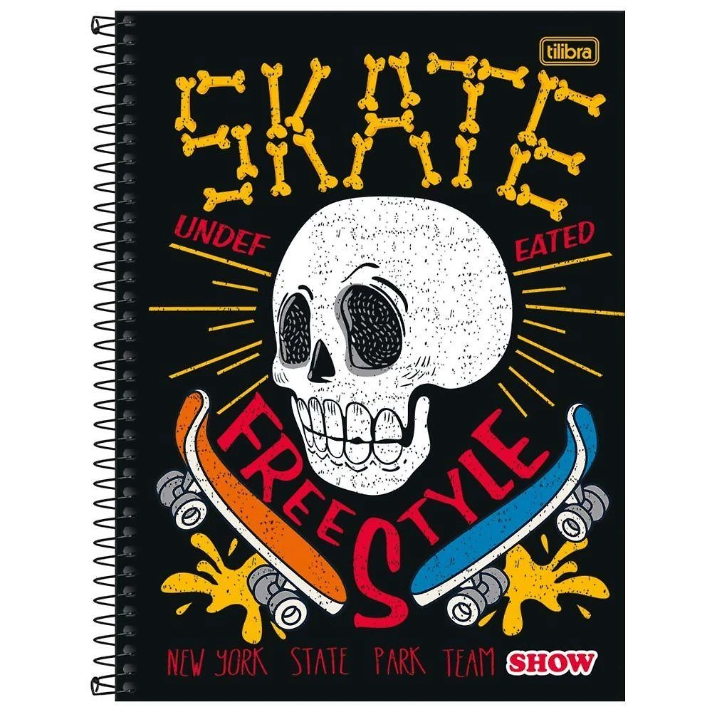 Caderno Espiral Capa Dura Universitário Show Masculino 160f 10 Matérias Tilibra Estampa 4