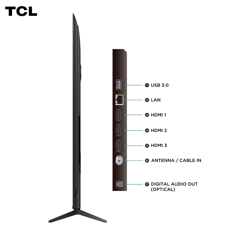 Smart tv 85” tcl 85p7k 4k qled uhd 60hz com sistema operacional google tv