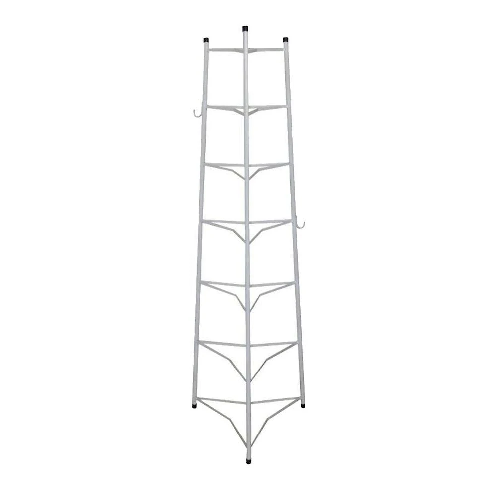 Tripé Porta Panelas Estrela 7 Compartimentos 126cm Aço Carbono Branco Ouro Minas