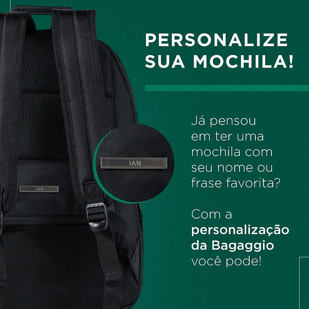 Mochila Masculina Executiva para Notebook Antifurto Cinza Cinza