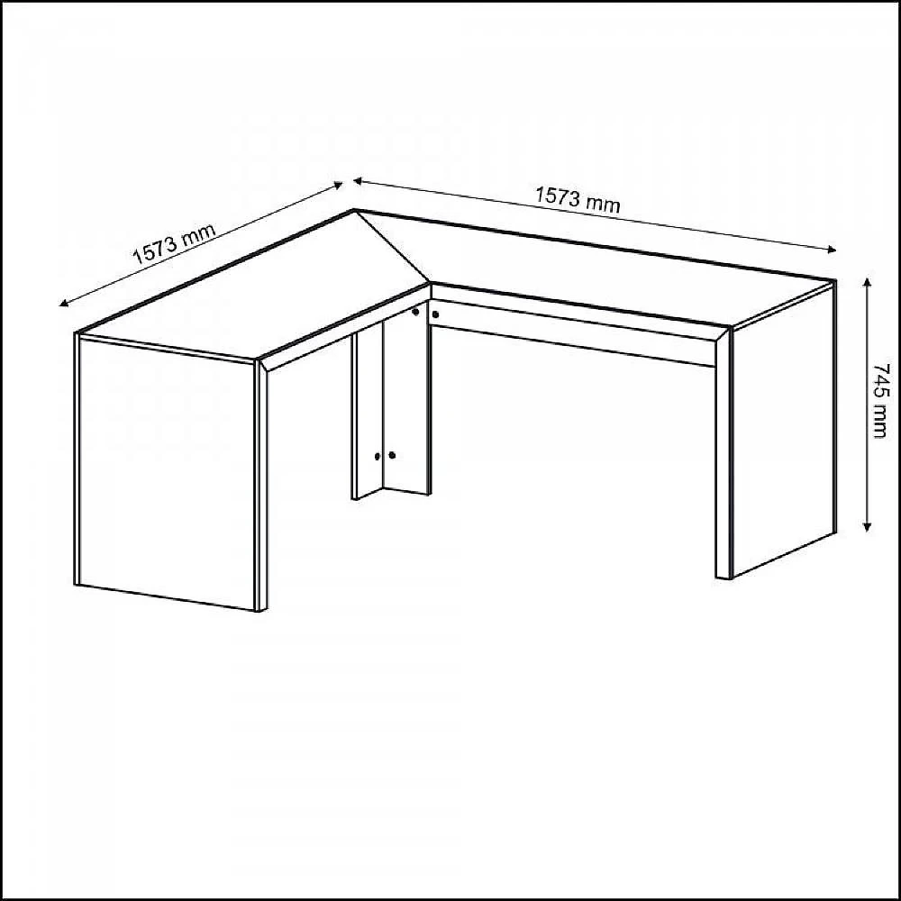 Kit 3 Peças com Mesa para Escritório em L, Estante Livreiro Aberta e Estante com 2 Portas Conjunto Home Office 3 Peças com 1 Mesa para Escritório em L 2 Estantes Espresso Móveis Nogal