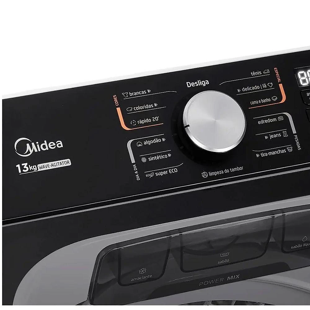 Lavadora Midea Wave Agitator 13kg Branco 220V