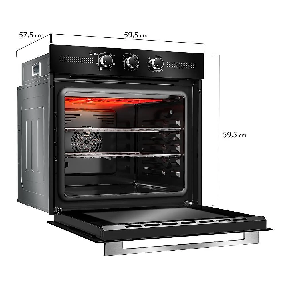 Forno Elétrico Digital De Embutir Mueller Preto 70 Litros Com Função Fryer MFE70K 220V