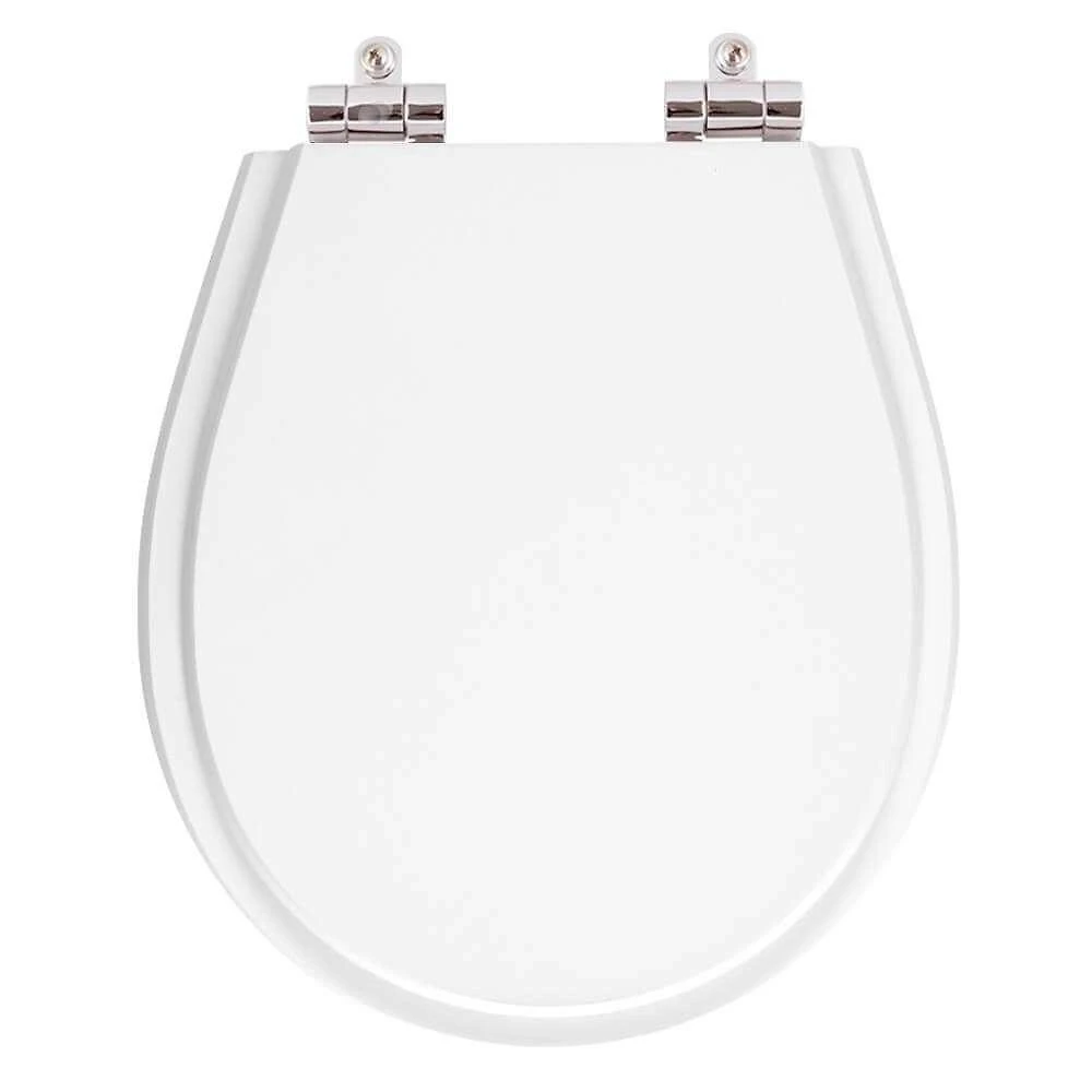 Assento Sanitário Aries Alongado Resina Plástica Fechamento Suave Soft Close Branco