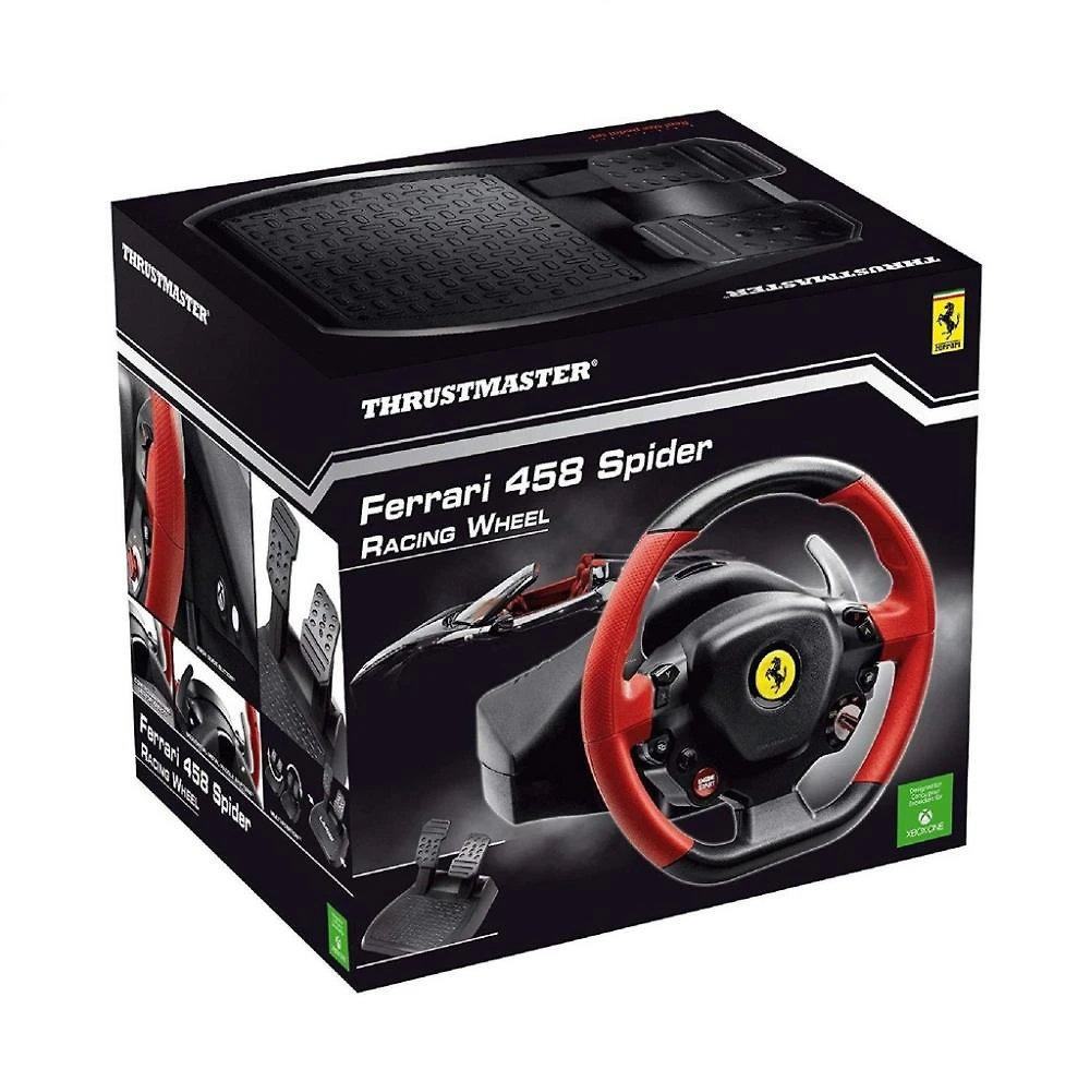 Volante c/ Pedais Thrustmaster Ferrari 458 Spider Racing Wheel - Xbox One Xbox Series X/S PC