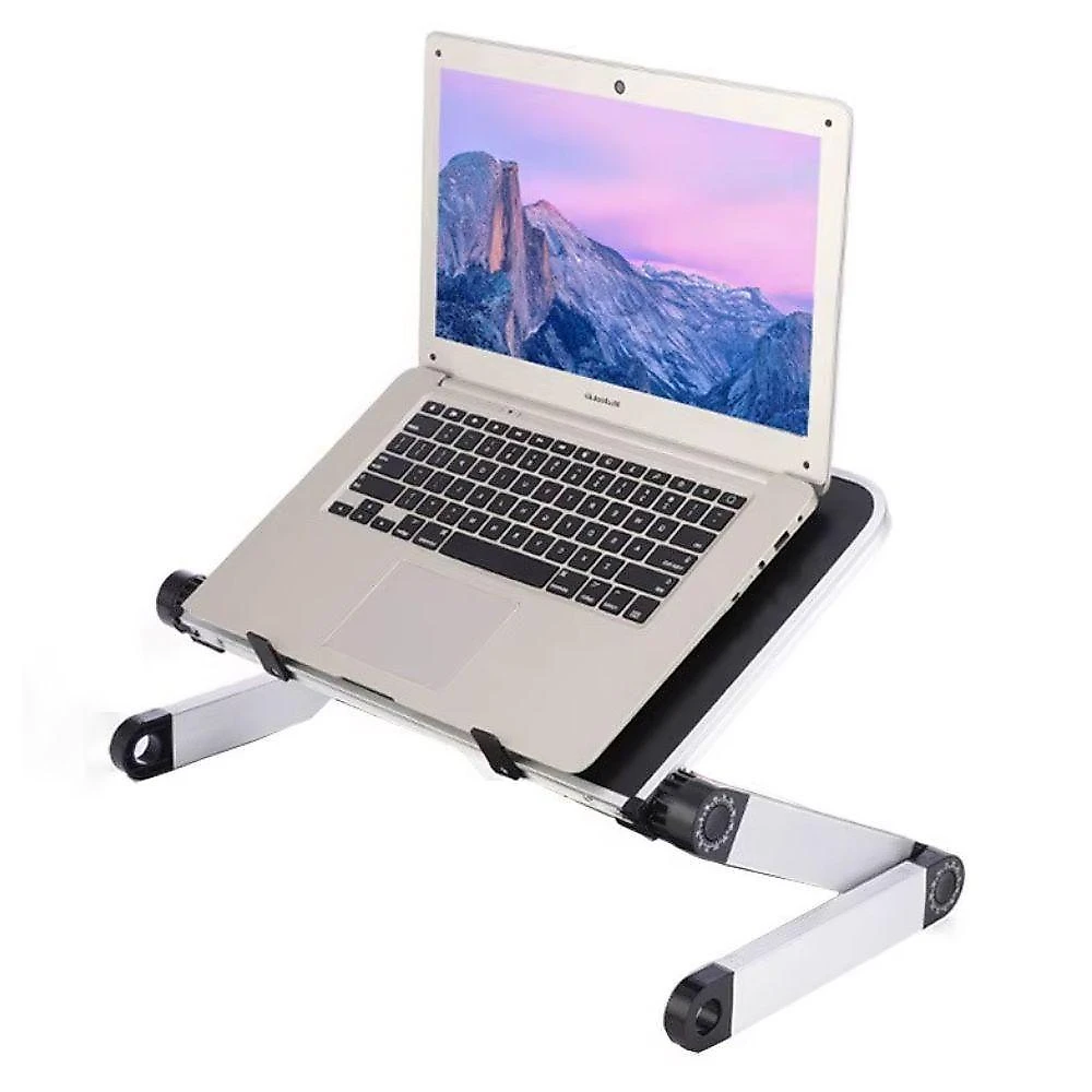 Mesa Notebook Dobrável em Alumínio com Mousepad Articulado 360 graus  Preto Yeet