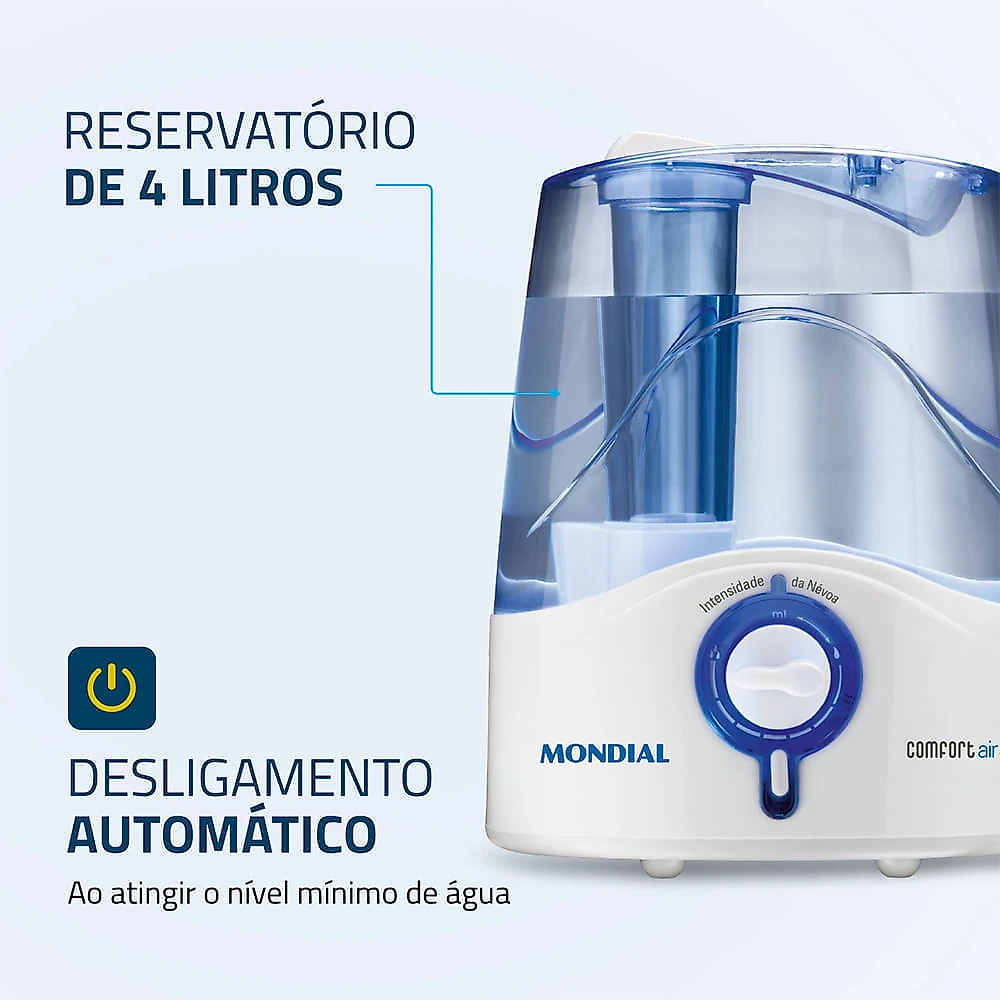 Umidificador Mondial Comfort Air 6 UA-07 UMIDIFICADOR DE AR-BIV-BRANCO/AZUL