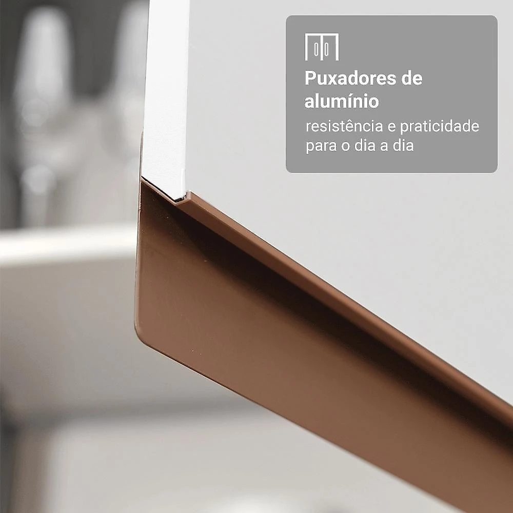 Armário De Cozinha Compacta 190cm Reims Madesa 05 Branco