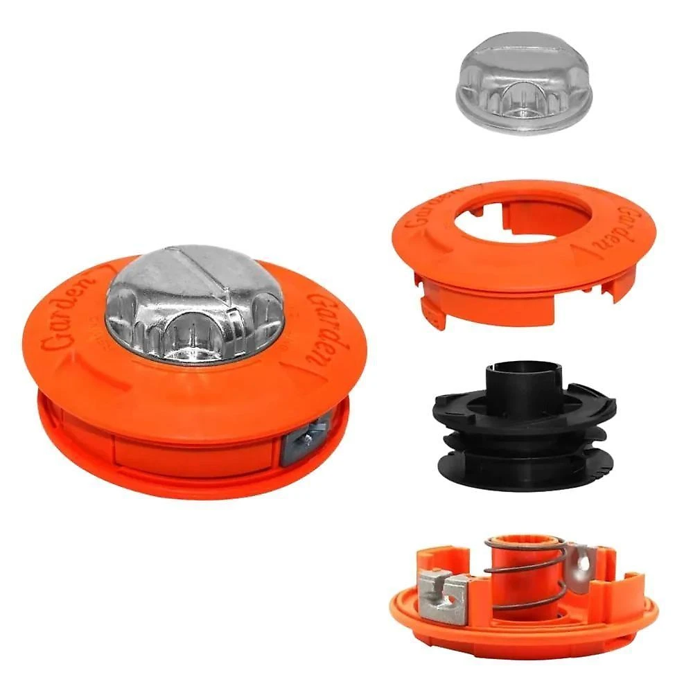 Cabeçote de Nylon CARRETELGARDEN com Sistema Bate-Libera Rosca M10x1,25 Laranja Garden Life