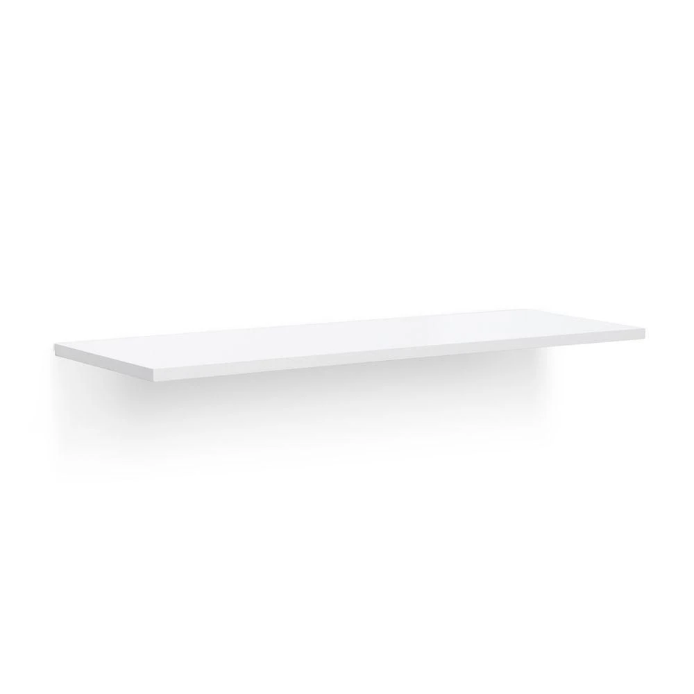 Prateleira Retangular 80X25CM MDP Suporte Invisível Organizador Branco Bemfixa