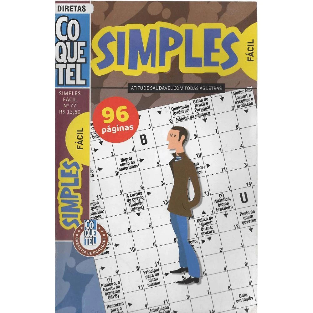 Livro Simples Passatempo No 77 Nível Fácil Brochura Edição 77 2023 Coquetel 96 Páginas