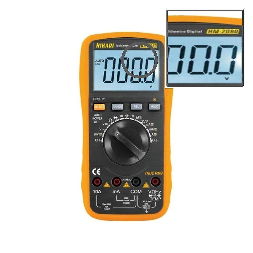Multímetro Digital Hikari Hm-2090 Laranja-preto