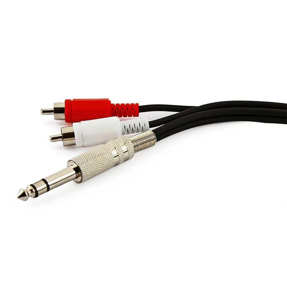 Cabo P10 Estereo Para 2 Rca - 25 Metros