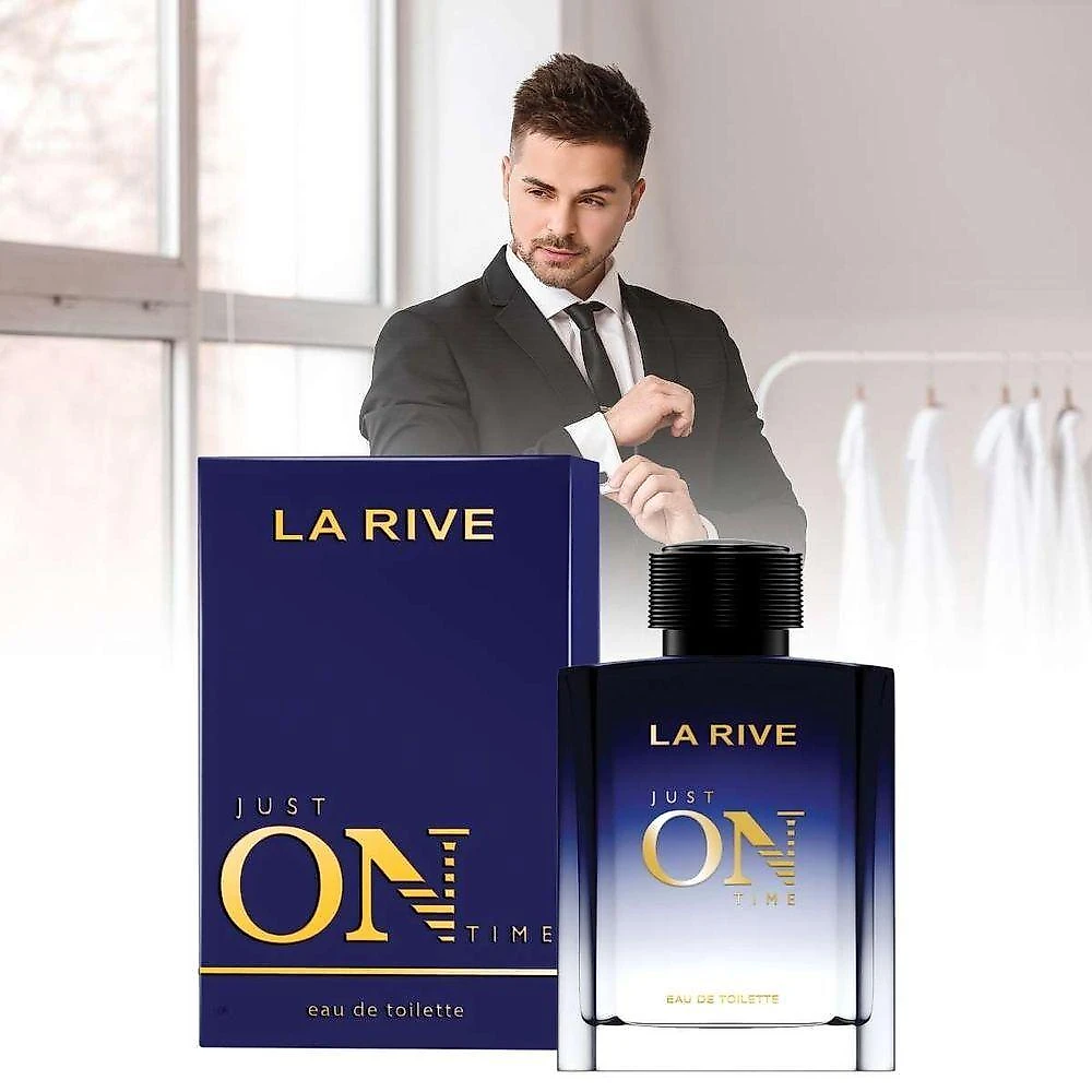 Perfume Just On Time Masculino Eau de Toilette 100ML La Rive Amadeirado Aromático