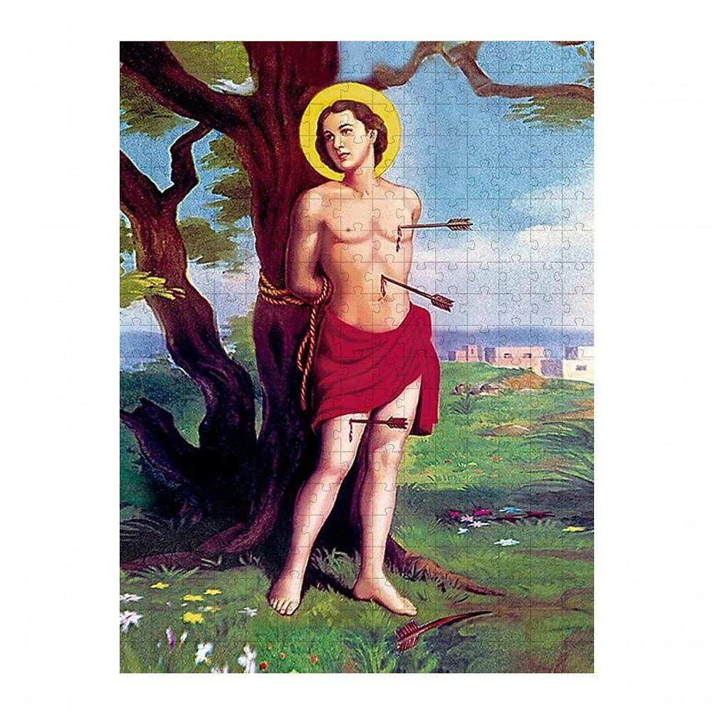 Quebra-cabeça Sagrado Santos de Deus São Sebastião 90 Peças Indicado para Idosos Que Auxilia Memória