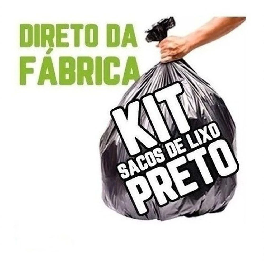 Saco de Lixo Kit 20 + 40 Lts Reforçado Preto 400 un 20L e 600 un 40L Higipack