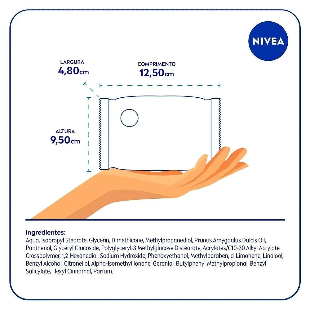 Lenço de Limpeza Demaquilante Nivea Ação Hidratante com 25 Unidades