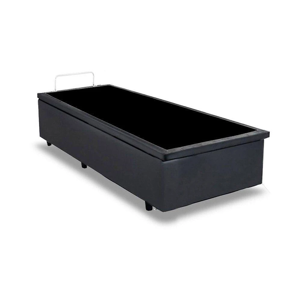 Cama Box Baú Solteiro Loja Xerife Sintético Cinza 41x88x188