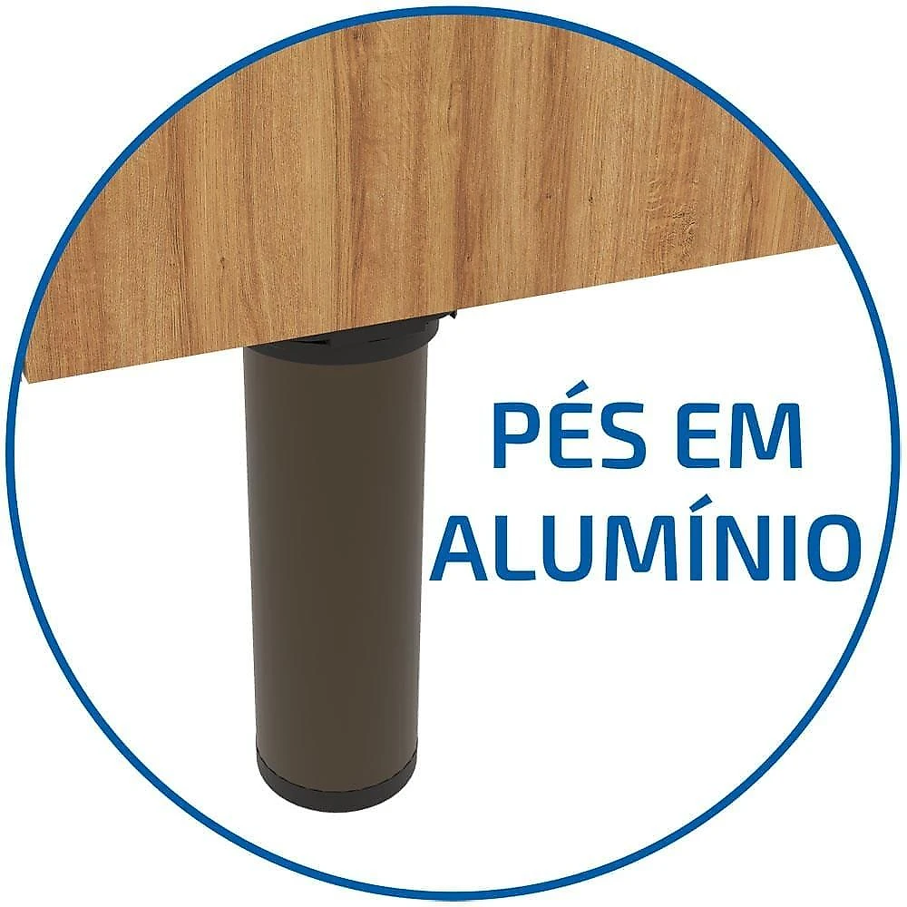 Balcão bartira cristal mdp 15mm com 3 gavetas - 60cm de largura