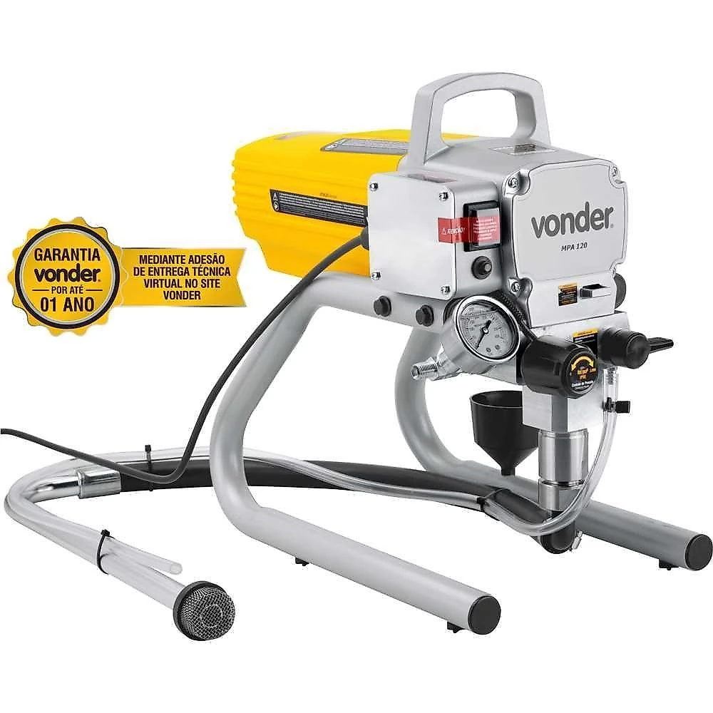 Máquina de Pintura Airless MPA120 1,2Hp Aço Inox Vonder 31CM 2,2L-MIN