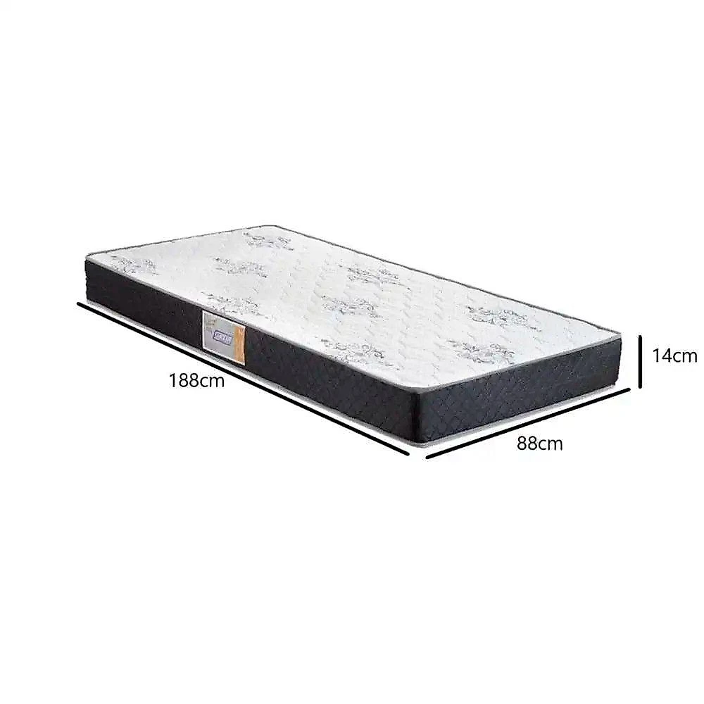 Conjunto Box Solteiro Itaflex Colchão Gazin 41x88x188 Cinza