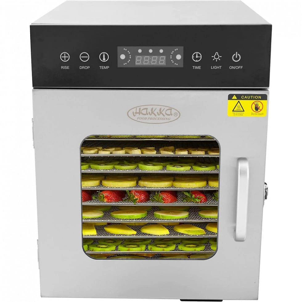 Desidratador de Alimentos Profissional com 10 Bandejas em Aço Inoxidável, 110V 400W, Hakka