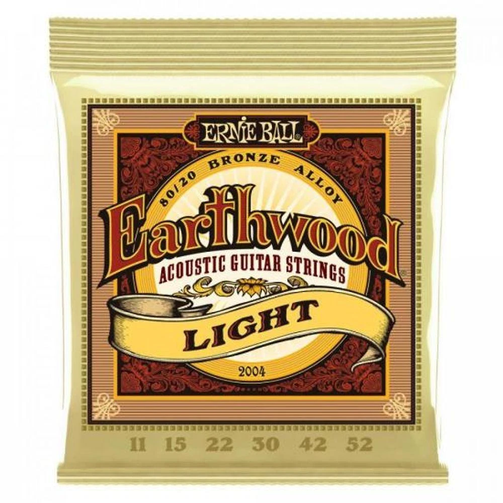 Encordoamento Para Violão Aço .011 Leve Earthwood 2004 Ernie Ball [f002]