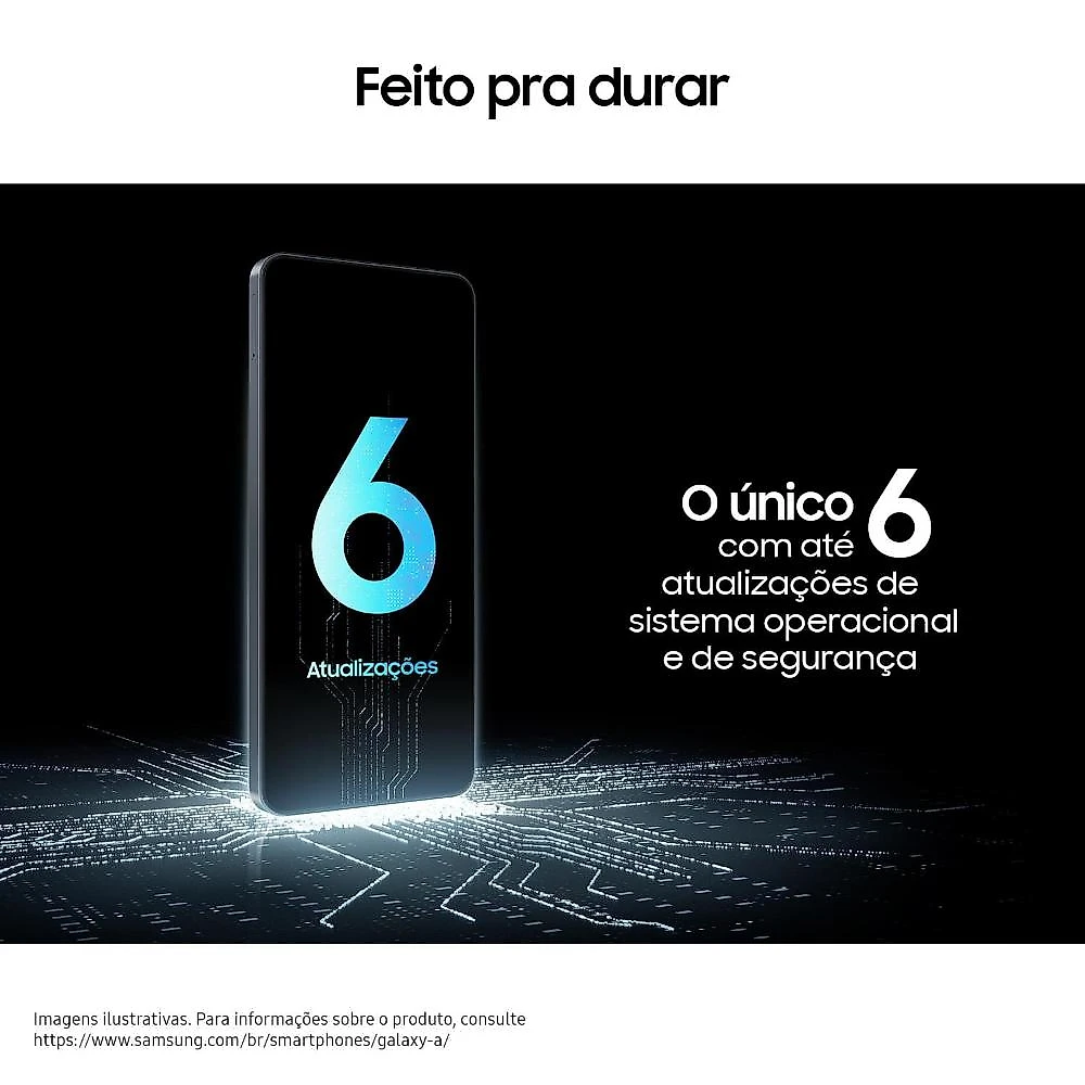 Celular samsung galaxy a17 4g tela 6.7" 256gb super amoled câmera tripla 50mp azul