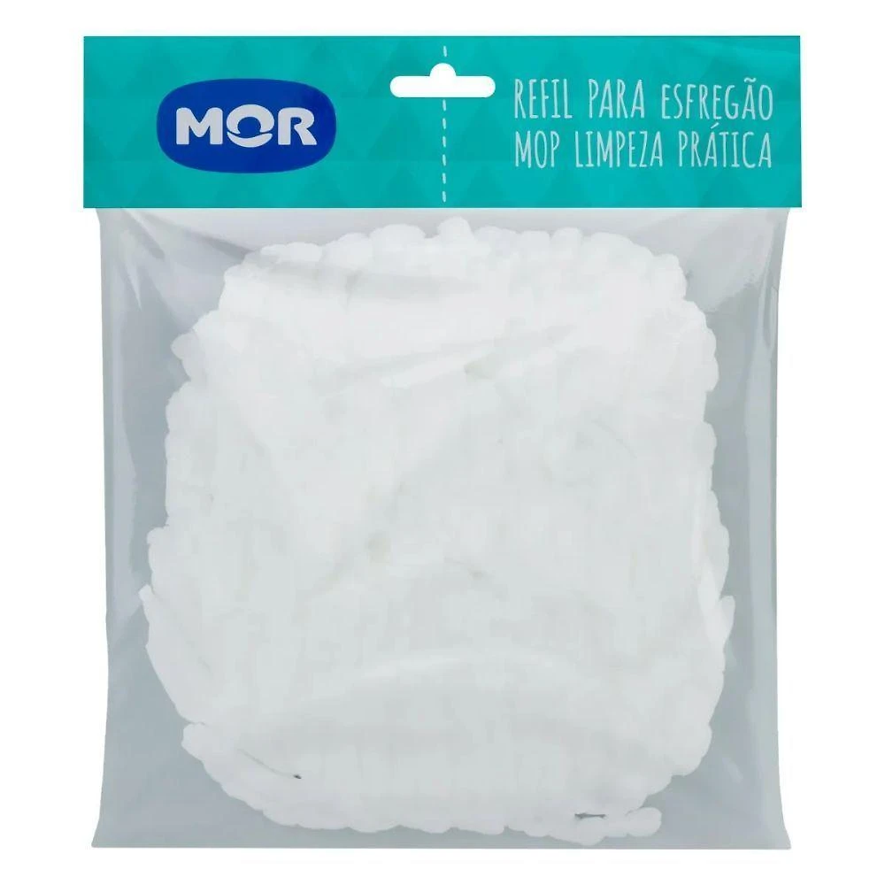 Refil Mop Limpeza Prática R.008299 Microfibra Super Absorção Branco Mor