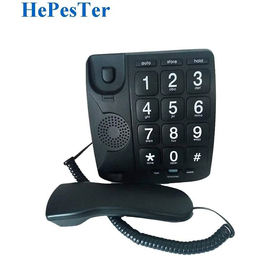 HePesTer P02 Telefone com Fio para Sênior com Tecla Grande e Toque Alto 1 Ap