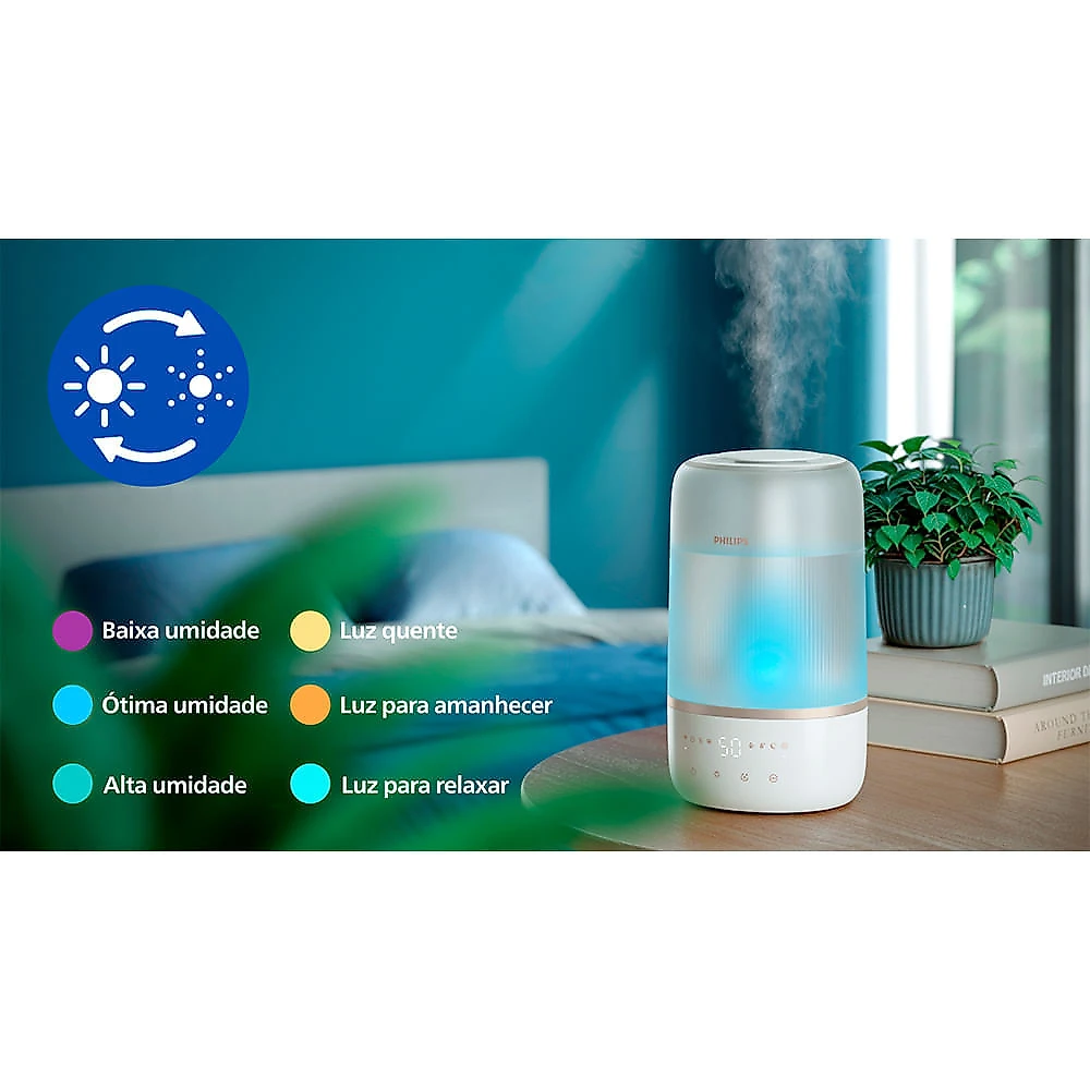 Umidificador de Ar Philips Série 1000 com 3 Litros - HU1510/04 Bivolt