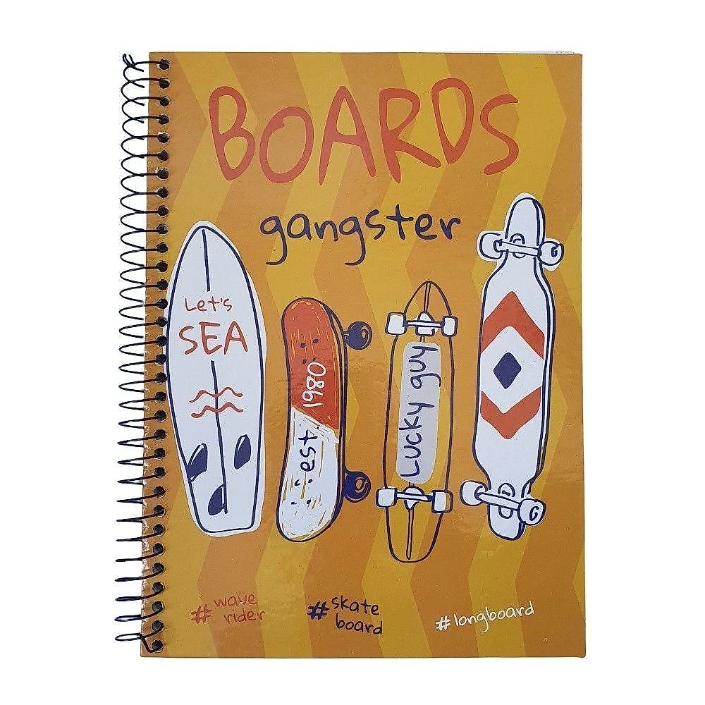 Caderno OEM Universitário Capa Dura Espiral 80 Folhas Kit 5 Masculino