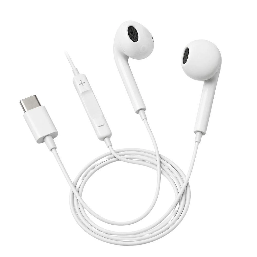 Fone de Ouvido com Fio Usb C MDM Estudo Classic com Microfone para Reuniões Online Branco