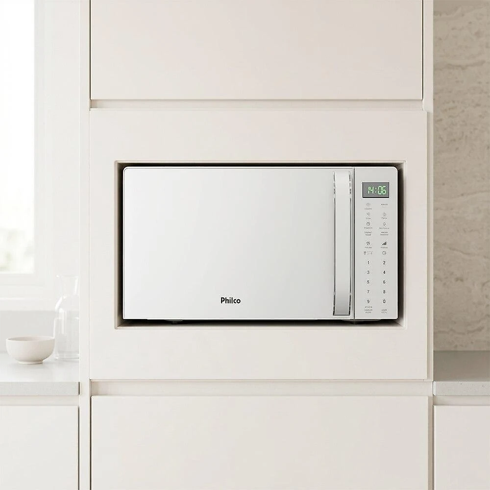 Micro-Ondas Philco 20 Litros PMO24B, Branco - 110 Volts