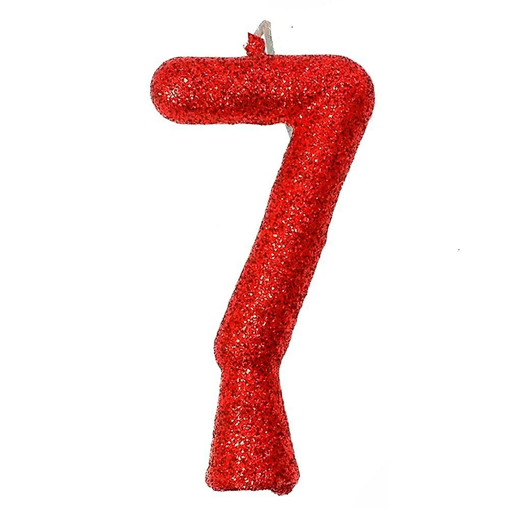 Vela De Aniversário Puro Glitter Vermelha Modelo ?