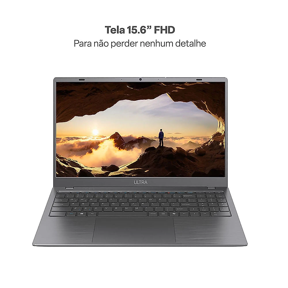 Notebook Windows 11 Home Tela 15.6 Pol. FHD Pentium Gold 6500Y 4GB 128GB e MMC Ultra UB365 Cinza