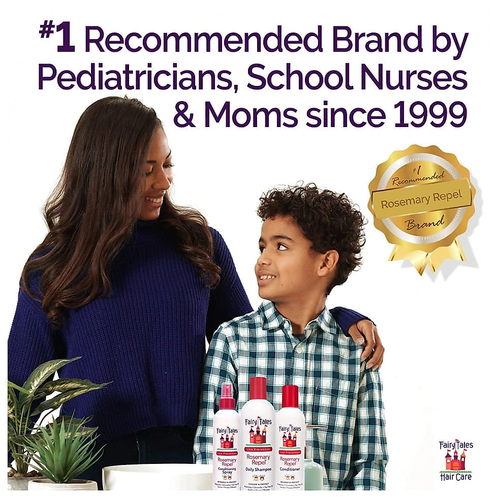 Fairy Tales Rosemary Repel Lice ShampooDaily Kids Shampoo 12 Fl Oz e Conditioner 8 Fl Oz Duo for Lice Prevention