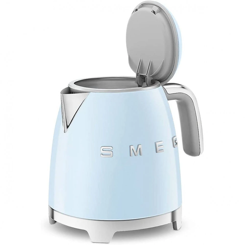 Smeg 50s Mini Chaleira Eletrica 800 mL Aco Inoxidavel 1400W220V Azul Pastel