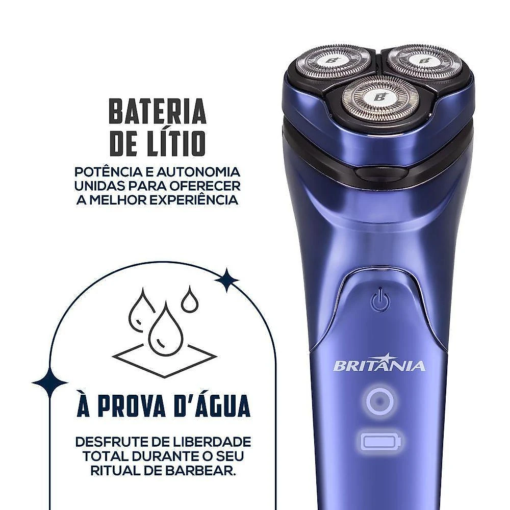 Barbeador Elétrico Britânia à Prova D’água BBA07 Bivolt