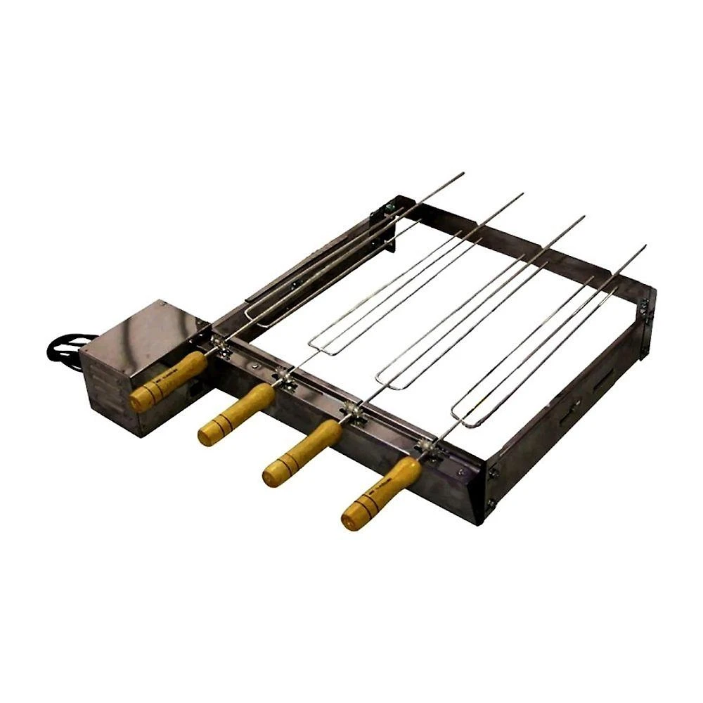 Kit Giratório para Churrasqueira em Inox com 5 Espetos Bivolt Santa Edwirges