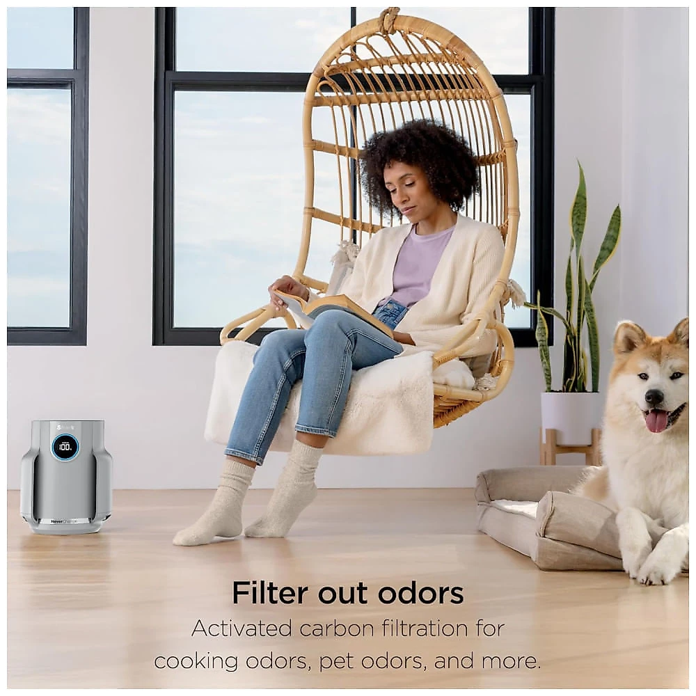 Purificador de Ar Shark N Change Compact Pro com Filtro HEPA Durável, Para Pelos de Animais, Poeira e Alergênicos, Ultrassônico