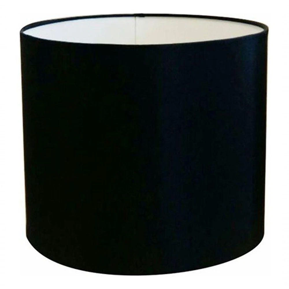 Cúpula Abajur E Luminária Cilíndrica Vivare Cp-7007 ø20x22cm - Bocal Nacional Preto