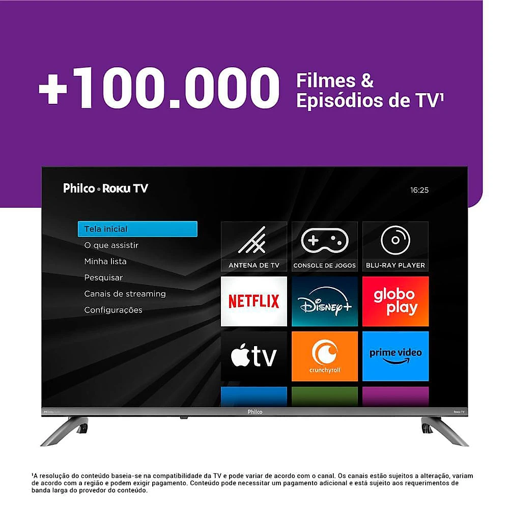 Miniatura Smart TV 32" Philco Roku TV Dolby Audio HDR10 P32CRB