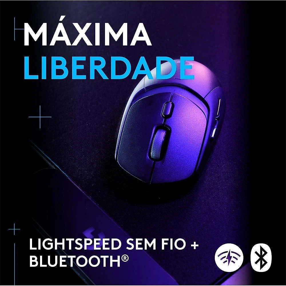 Mouse Gamer sem fio Logitech G309 LIGHTSPEED com Switches LIGHTFORCE, Sensor HERO 25K, 6 botões programáveis, Preto - 910-007198