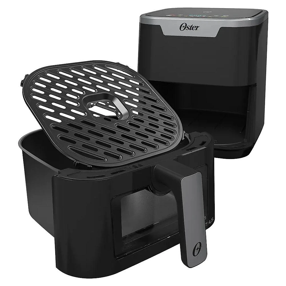 Fritadeira sem Óleo Oster Digital Touch OFRT920 4,5L 1500W Visor Transparente Preto 220V
