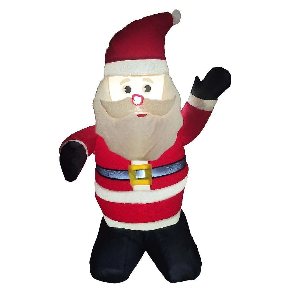 Papai Noel Inflável Veludo Iluminado Enfeite Natal Natalino Grande Inflador Embutido Decoração Loja