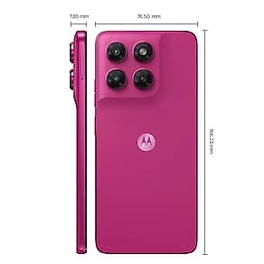 Kit Motorola Moto G47 5G 128GB Rosa com Fone Bluetooth Moto Buds Bass Preto