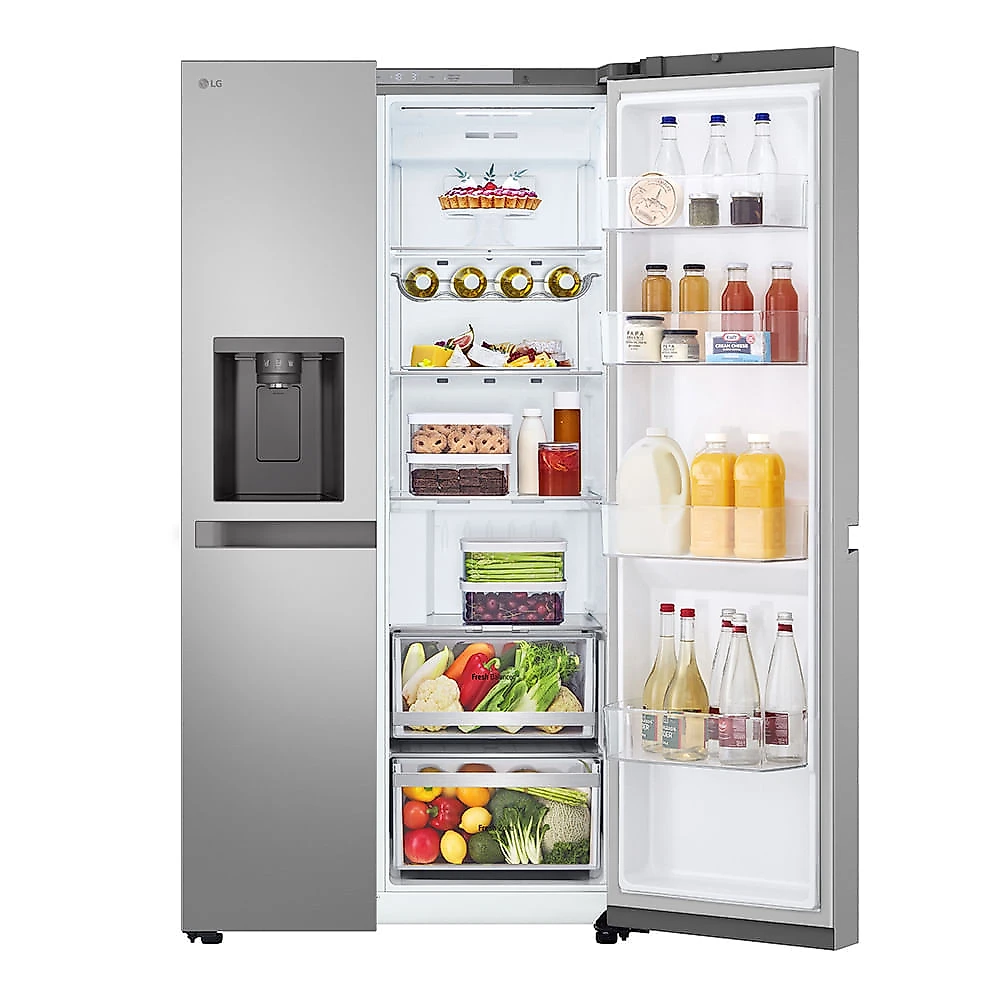Refrigerador Smart Side by Side LG de 02 Portas Frost Free Inverter, 638L, Inox - GC-L267KLQ Bivolt