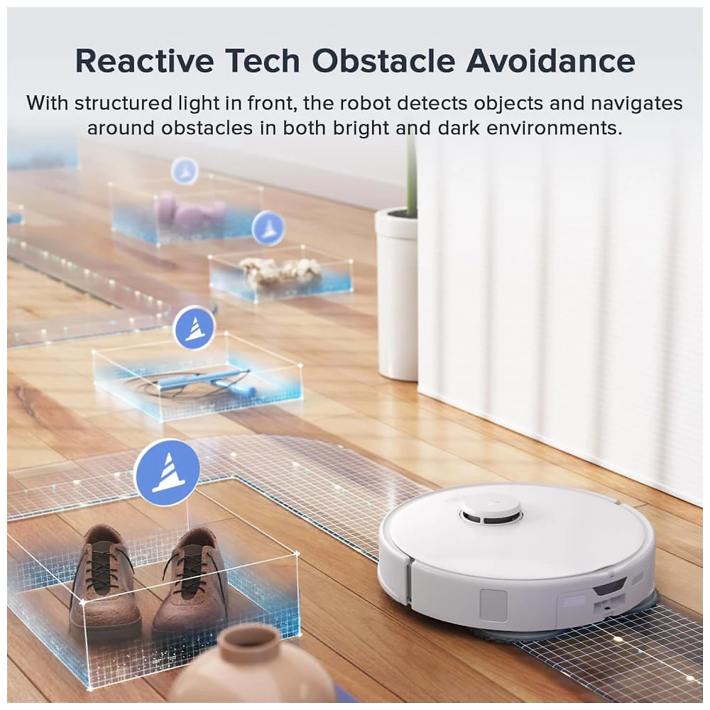 Miniatura Roborock Qrevo Curv S5X: Robô Aspirador 2 em 1 com 17.000Pa, Anti-Emaranhamento, Mop FlexiArm, Desvio Inteligente de Obstáculos.